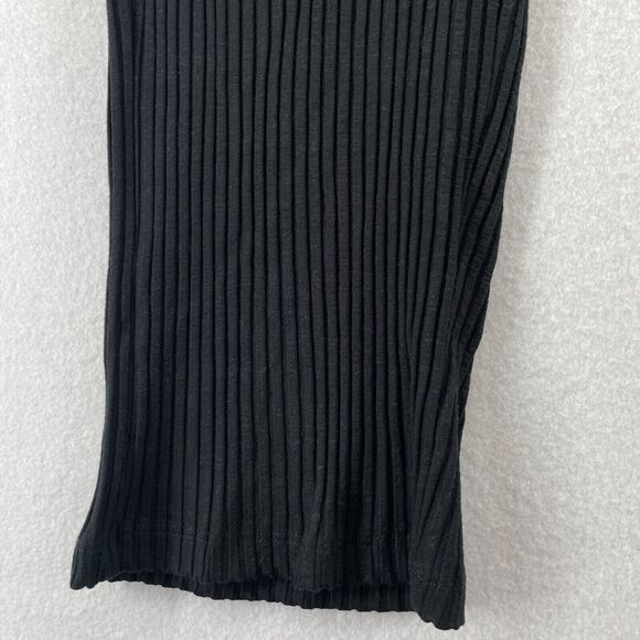 EILEEN FISHER Pants S Small Tencel Blend Stretch Ribbed Pull On Black USA - Picture 8 of 15